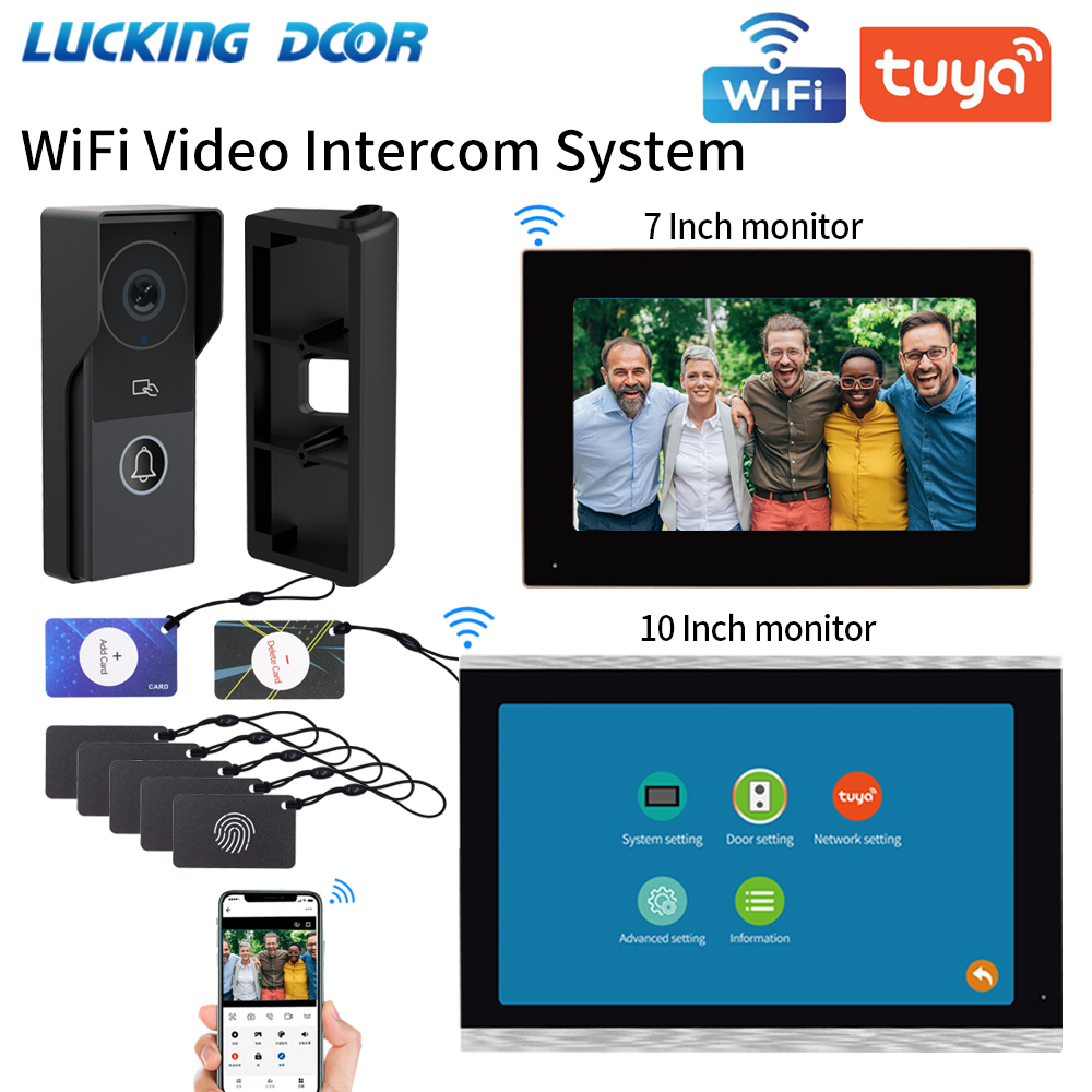 7/10 Inch Video Intercom 1080P - Smart Doorbell Wired ulasan dan harga